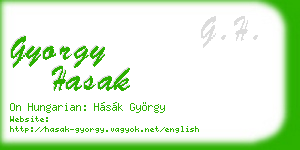 gyorgy hasak business card